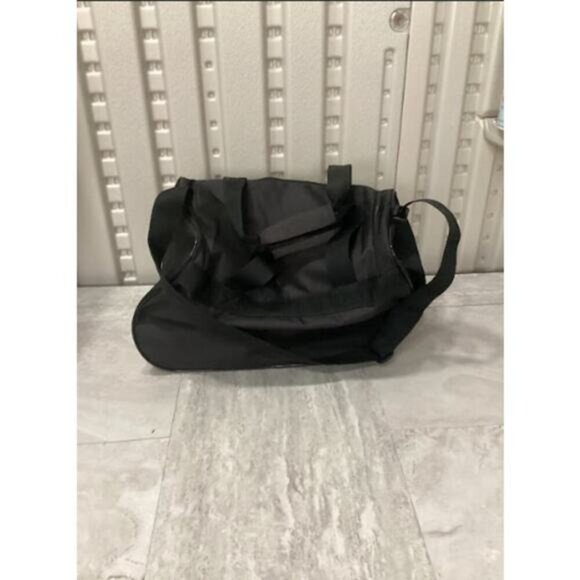 Goth y2k indie normcore gorpcore fisherman Adidas Duffle Bag Black with White - Picture 7 of 7